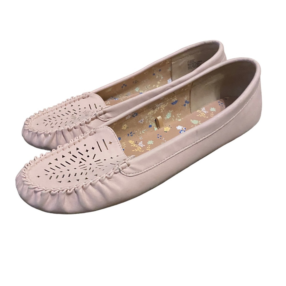 Lucky Brand Blush Pink Moccassins Women 11 Lp-Ajaia Slip On Loafer Leather Shoes